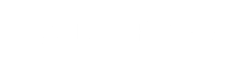 Zarvexo logotyp i vitt